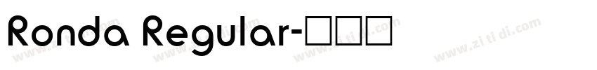 Ronda Regular字体转换